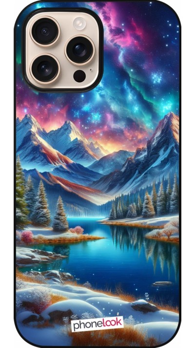 Coque iPhone 16 Pro Max - Fantasy Mountain Lake Sky Stars