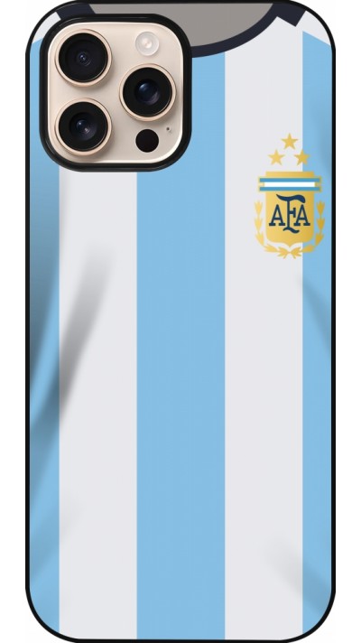 Coque iPhone 16 Pro Max - Maillot de football Argentine 2022 personnalisable