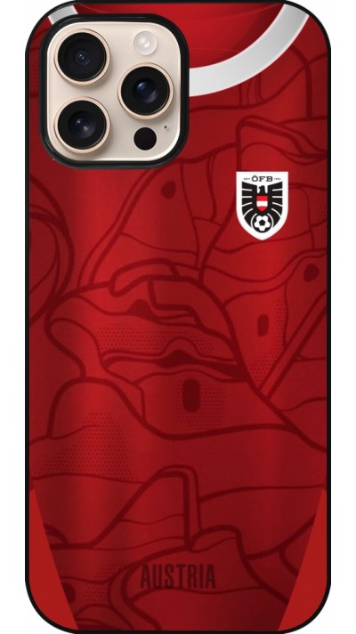 Coque iPhone 16 Pro Max - Maillot de football Autriche personnalisable