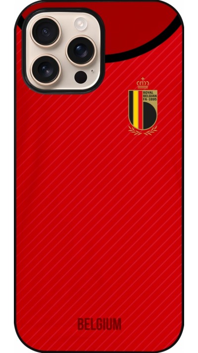 Coque iPhone 16 Pro Max - Maillot de football Belgique 2022 personnalisable