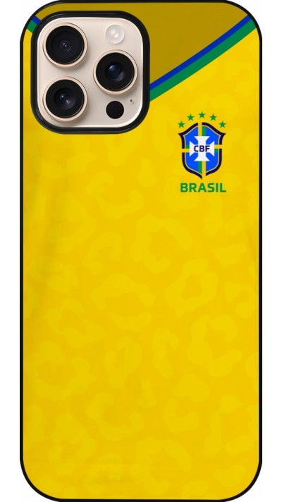 Coque iPhone 16 Pro Max - Maillot de football Brésil 2022 personnalisable