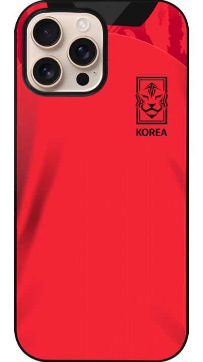 Coque iPhone 16 Pro Max - Maillot de football Corée du Sud 2022 personnalisable