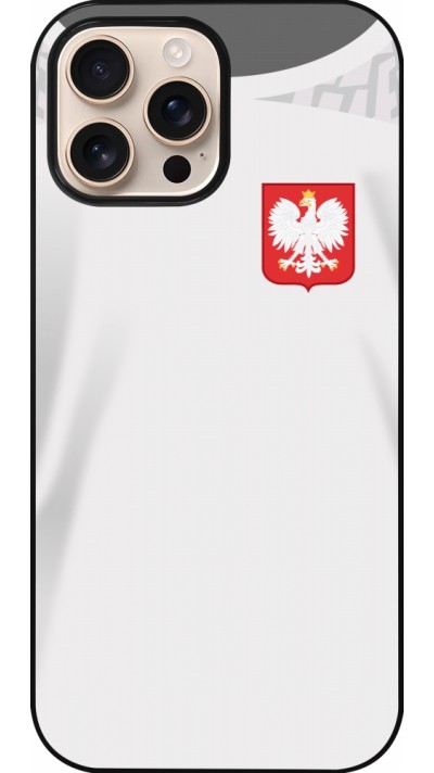 Coque iPhone 16 Pro Max - Maillot de football Pologne 2022 personnalisable