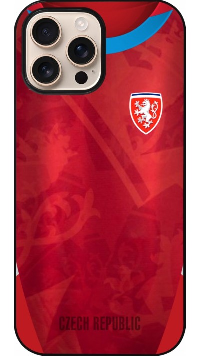 Coque iPhone 16 Pro Max - Maillot de football République Tchèque personnalisable