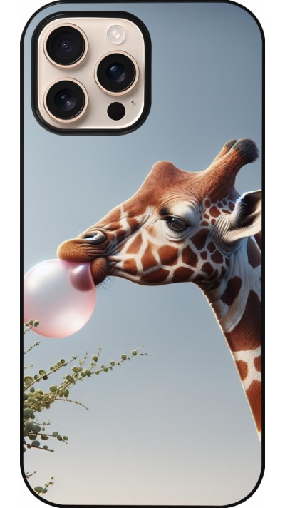 Coque iPhone 16 Pro Max - Girafe à bulle