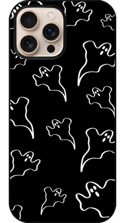 Coque iPhone 16 Pro Max - Halloween 2024 black and white ghosts