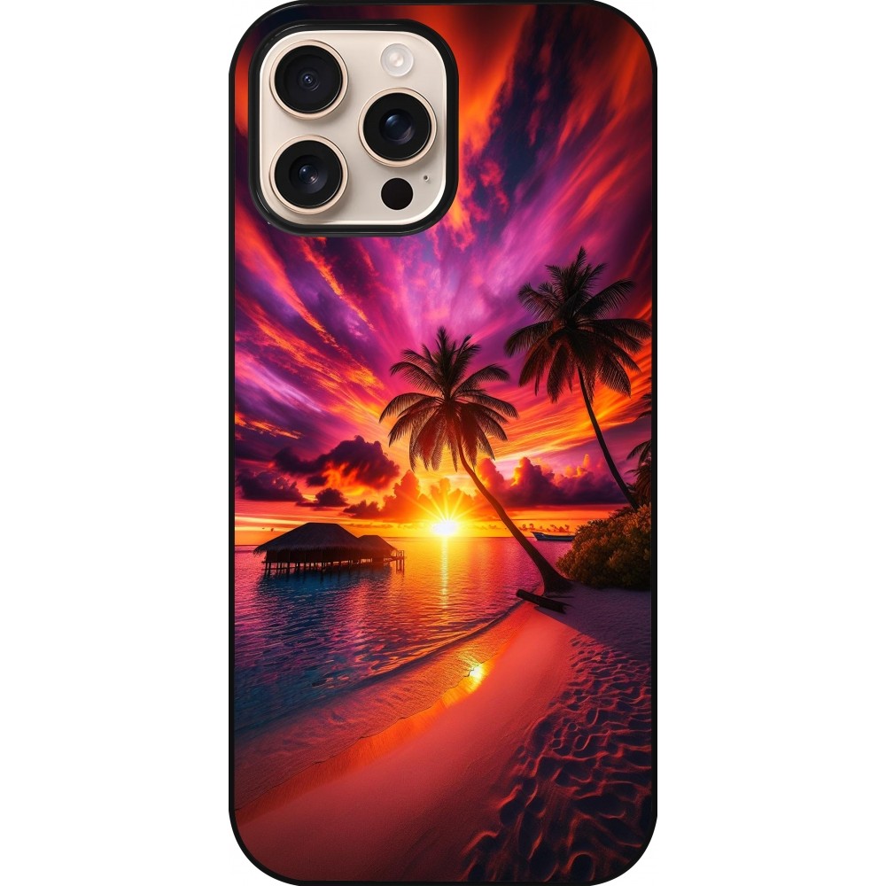 iPhone 16 Pro Max Case Hülle - Malediven Abenddämmerung Glückseligkeit