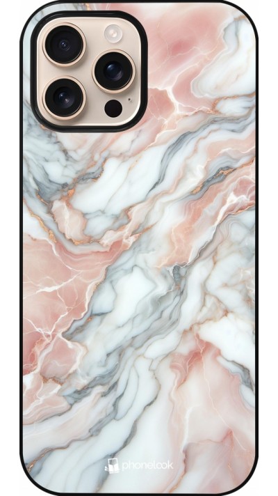 Coque iPhone 16 Pro Max - Marbre Rose Lumineux