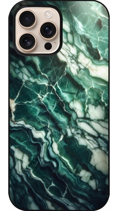 Coque iPhone 16 Pro Max - Marbre vert majestueux