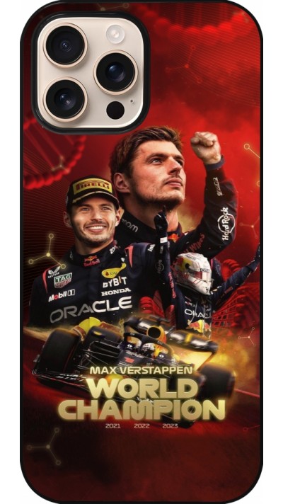 Coque iPhone 16 Pro Max - Max Verstappen Champion 2023