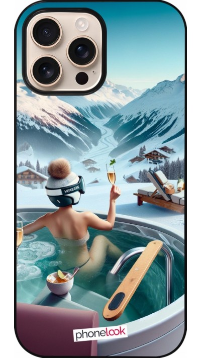 Coque iPhone 16 Pro Max - Montagne Glamour Jacuzzi