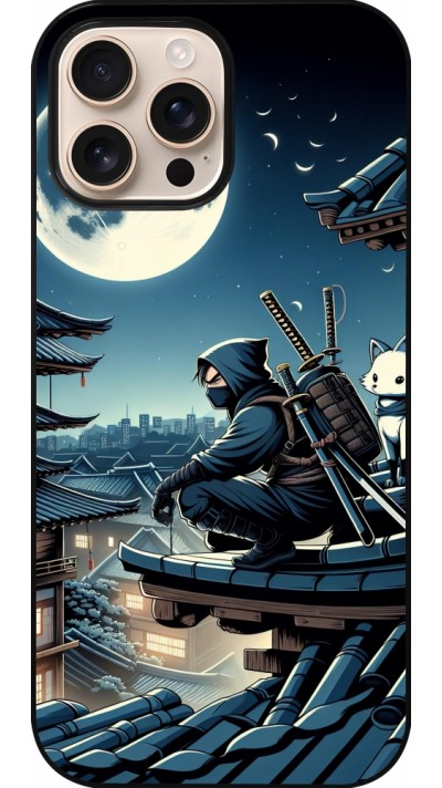 Coque iPhone 16 Pro Max - Ninja sous la lune