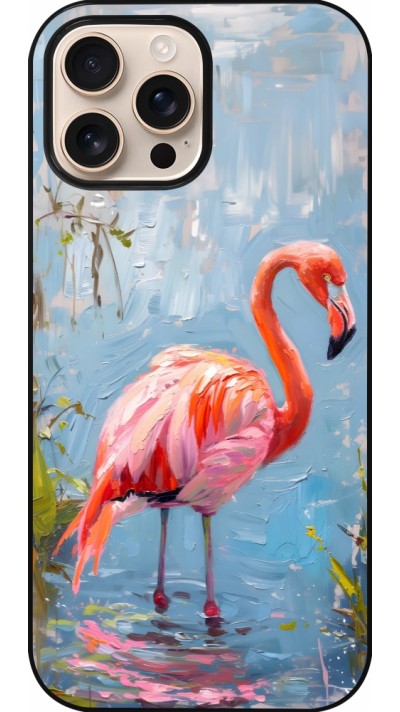 iPhone 16 Pro Max Case Hülle - Paint Flamingo