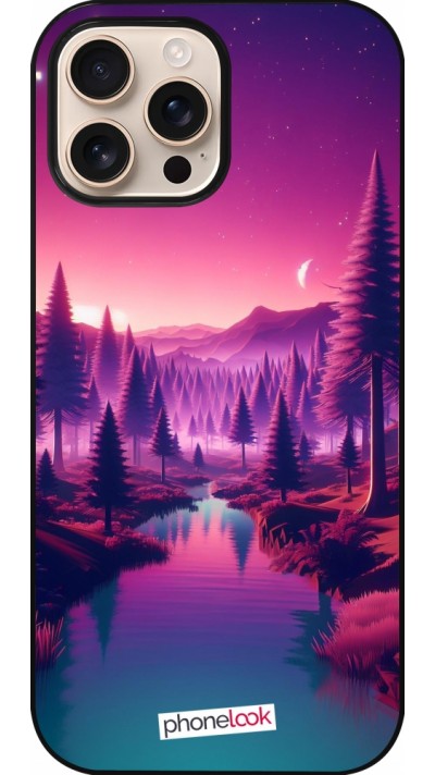 iPhone 16 Pro Max Case Hülle - Lila-rosa Landschaft