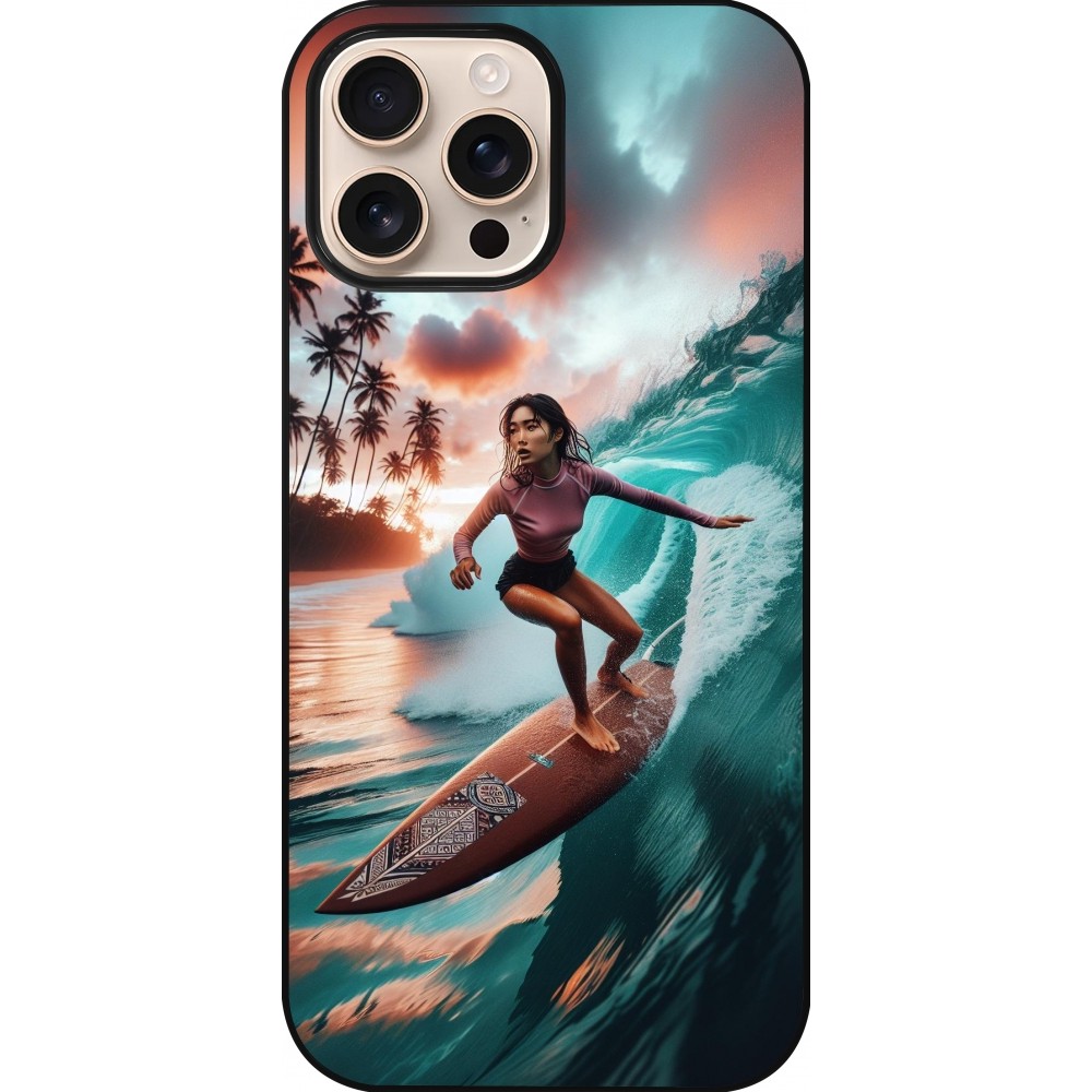 iPhone 16 Pro Max Case Hülle - Surferin aus Bali