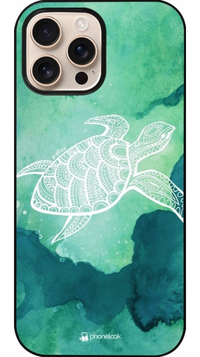 iPhone 16 Pro Max Case Hülle - Turtle Aztec Watercolor