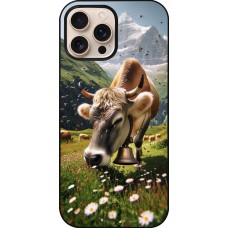 Coque iPhone 16 Pro Max - Vache montagne Valais