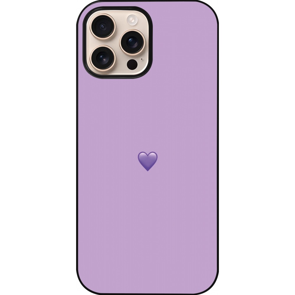 Coque iPhone 16 Pro Max - Valentine 2023 purpule single heart