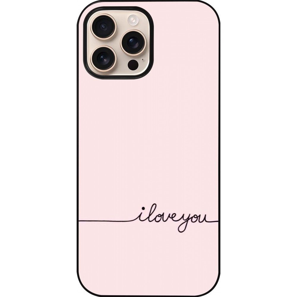 Coque iPhone 16 Pro Max - Valentine 2023 i love you writing