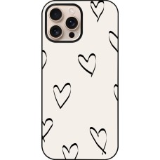 Coque iPhone 16 Pro Max - Valentine 2023 minimalist hearts