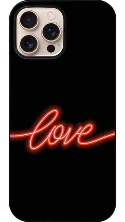 Coque iPhone 16 Pro Max - Valentine 2023 neon love