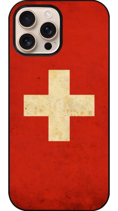 Coque iPhone 16 Pro Max - Vintage Flag SWISS