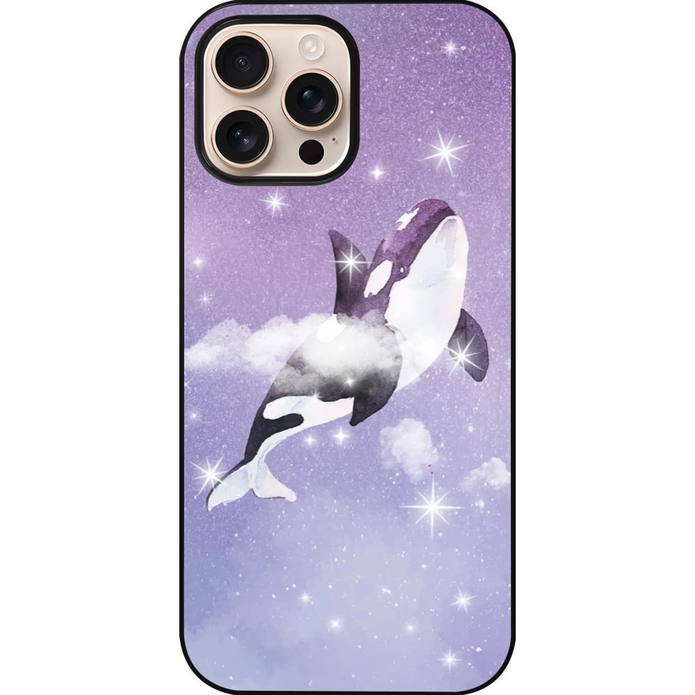 Coque iPhone 16 Pro Max - Whale in sparking stars