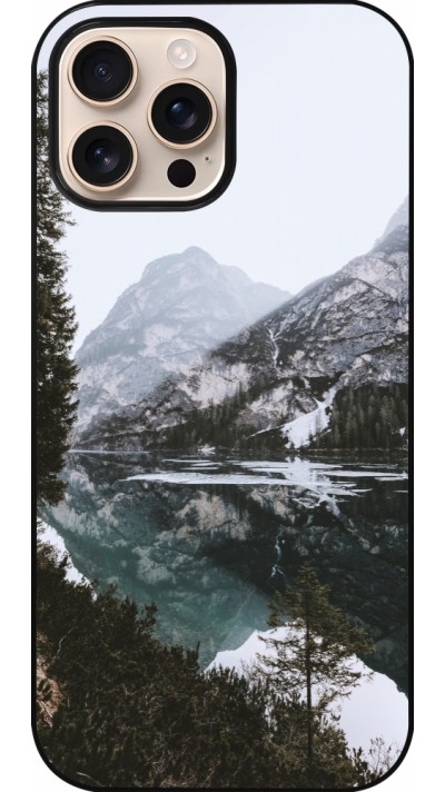 Coque iPhone 16 Pro Max - Winter 22 snowy mountain and lake