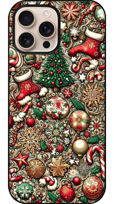 Coque iPhone 16 Pro Max - Noël 2023 micro pattern