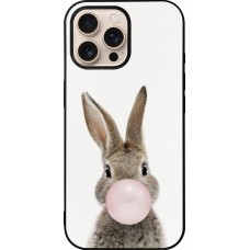 Coque iPhone 16 Pro Max - Silicone rigide noir Easter 2023 bubble gum bunny