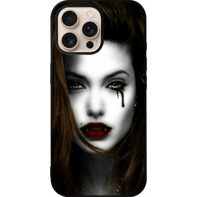 Coque iPhone 16 Pro Max - Silicone rigide noir Halloween 2023 gothic vampire