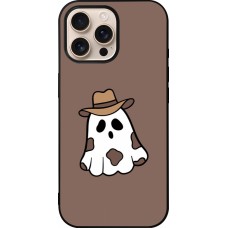 iPhone 16 Pro Max Case Hülle - Silikon schwarz Halloween 2024 cowboy ghost