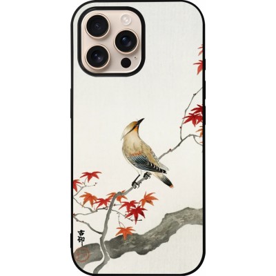 Coque iPhone 16 Pro Max - Silicone rigide noir Japanese Bird