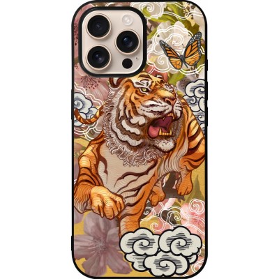 Coque iPhone 16 Pro Max - Silicone rigide noir Spring 23 japanese tiger