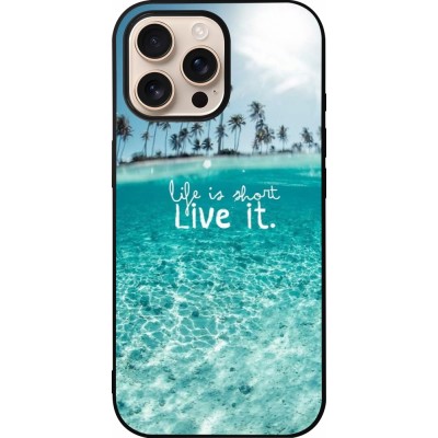 Coque iPhone 16 Pro Max - Silicone rigide noir Summer 18 24