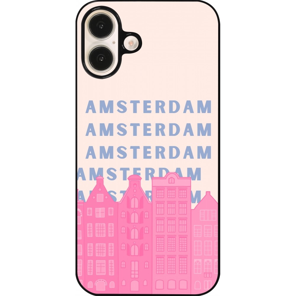 iPhone 16 Plus Case Hülle - Amsterdam Pink Print