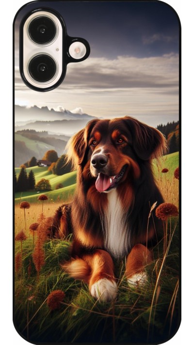 Coque iPhone 16 Plus - Chien Campagne Suisse