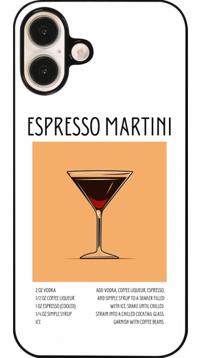 Coque iPhone 16 Plus - Cocktail recette Espresso Martini