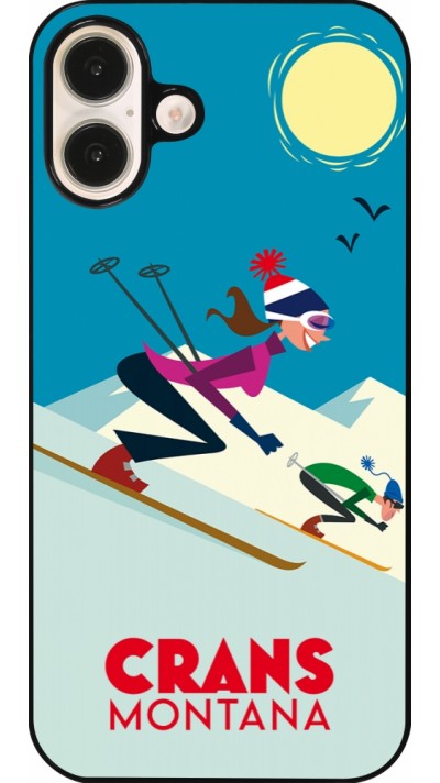 Coque iPhone 16 Plus - Crans-Montana Ski Downhill