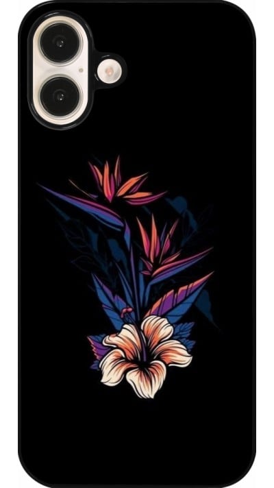 Coque iPhone 16 Plus - Dark Flowers