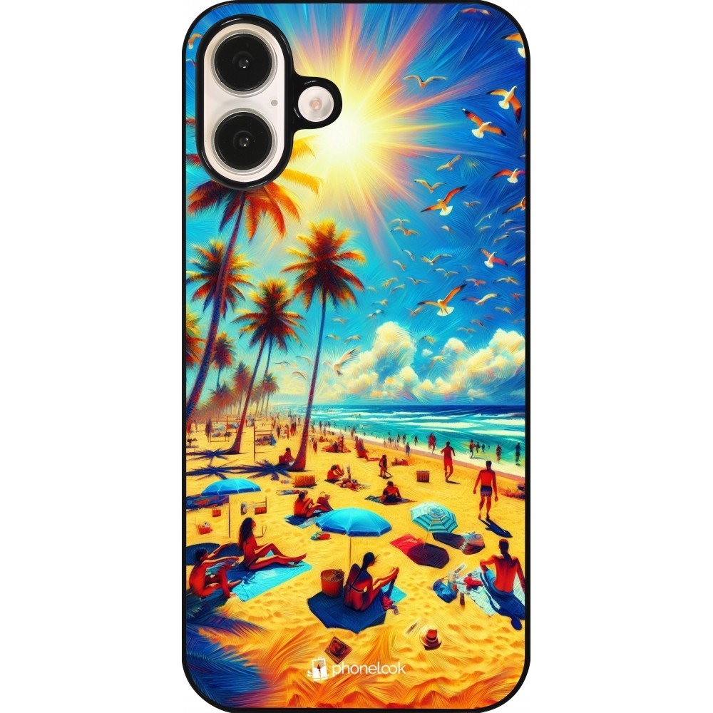 Coque iPhone 16 Plus - Été Paradis Paint