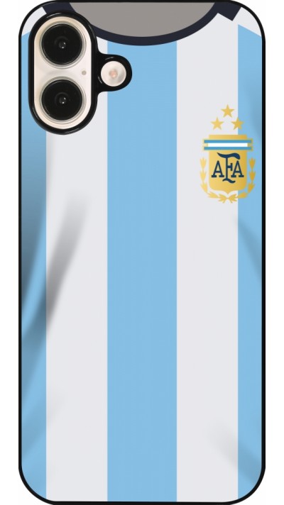 Coque iPhone 16 Plus - Maillot de football Argentine 2022 personnalisable