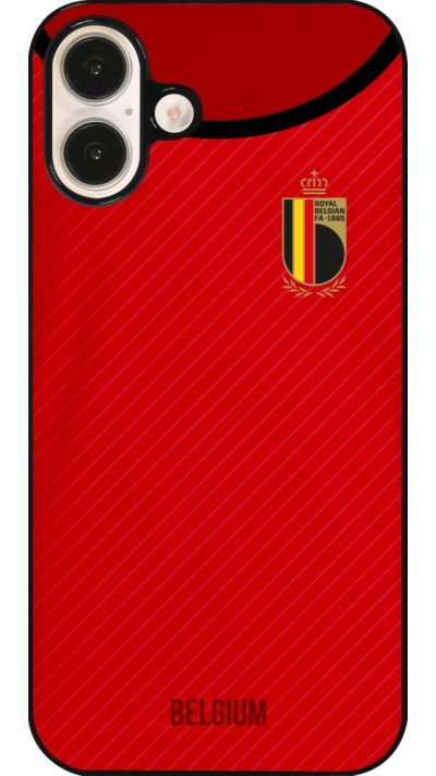 Coque iPhone 16 Plus - Maillot de football Belgique 2022 personnalisable