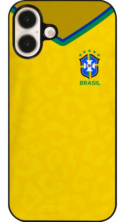 Coque iPhone 16 Plus - Maillot de football Brésil 2022 personnalisable