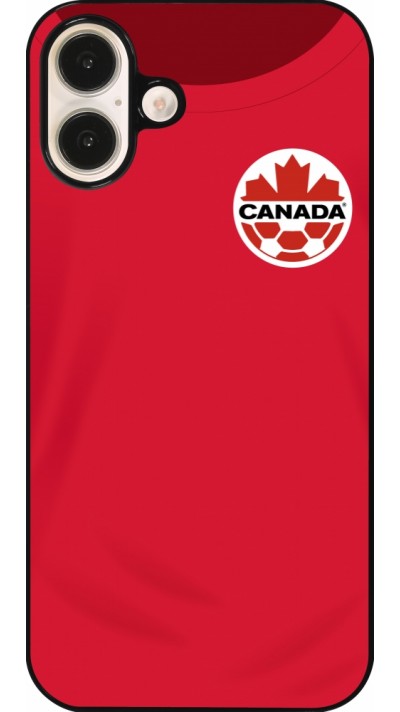 Coque iPhone 16 Plus - Maillot de football Canada 2022 personnalisable