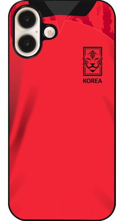 Coque iPhone 16 Plus - Maillot de football Corée du Sud 2022 personnalisable