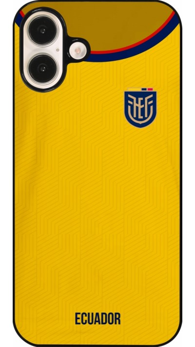 Coque iPhone 16 Plus - Maillot de football Equateur 2022