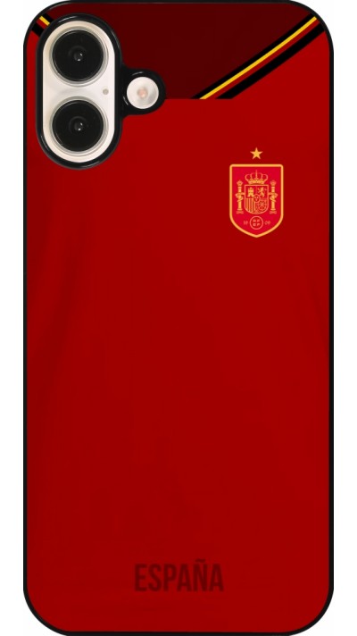 Coque iPhone 16 Plus - Maillot de football Espagne 2022 personnalisable