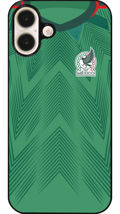 Coque iPhone 16 Plus - Maillot de football Mexique 2022 personnalisable