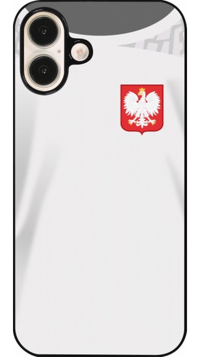 Coque iPhone 16 Plus - Maillot de football Pologne 2022 personnalisable